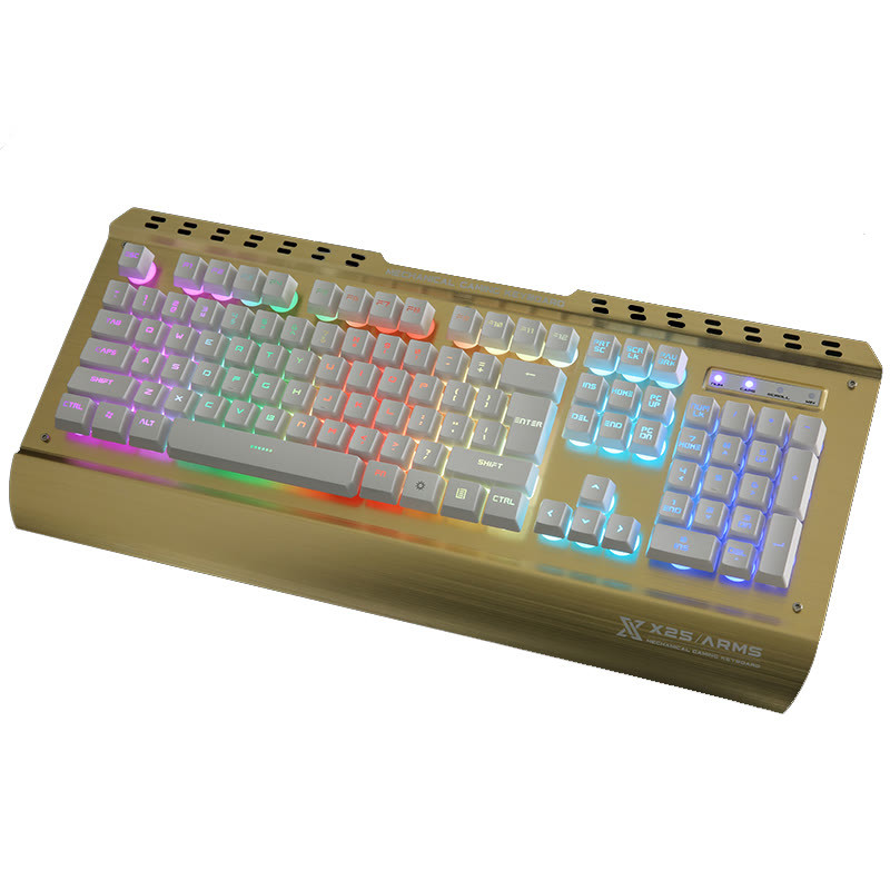 X-LSWAB炫光 X25迦楼罗金属背光发光游戏键盘 机械手感键盘