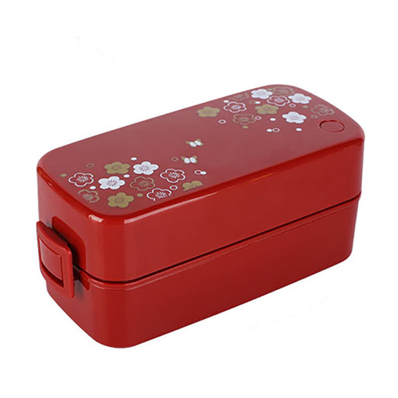 日本 ASVEL 双层饭盒日式便当盒分格午餐盒可微波加热 620ml