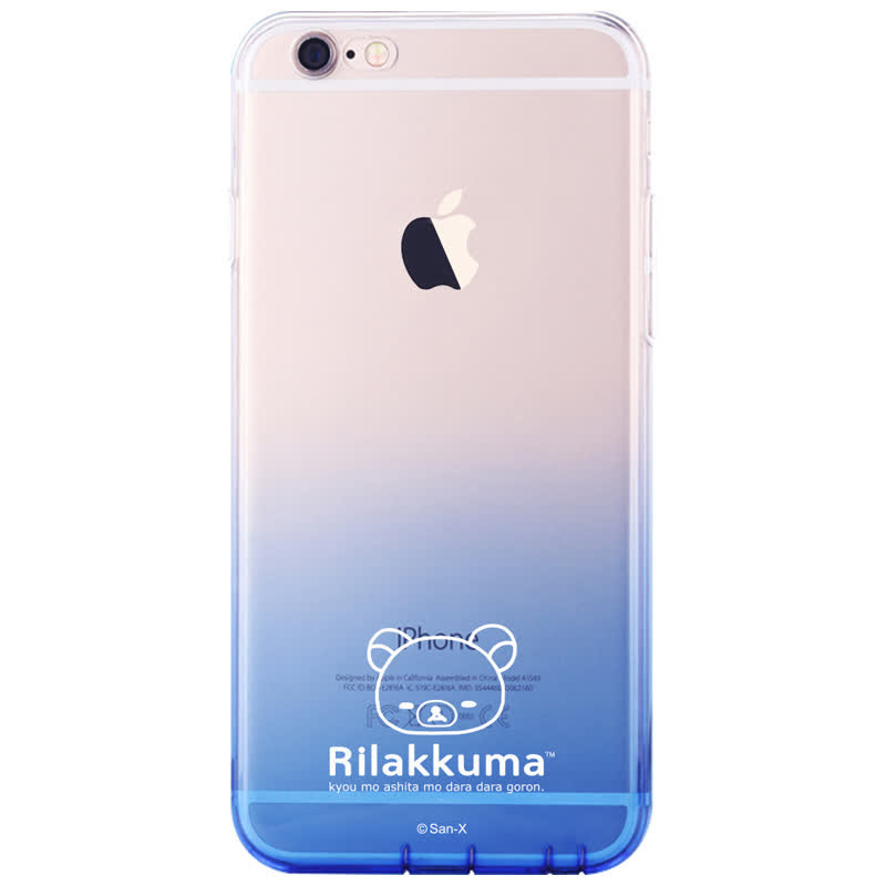 Rilakkuma轻松小熊卡通创意渐变苹果手机壳适用iphone6s/6plus