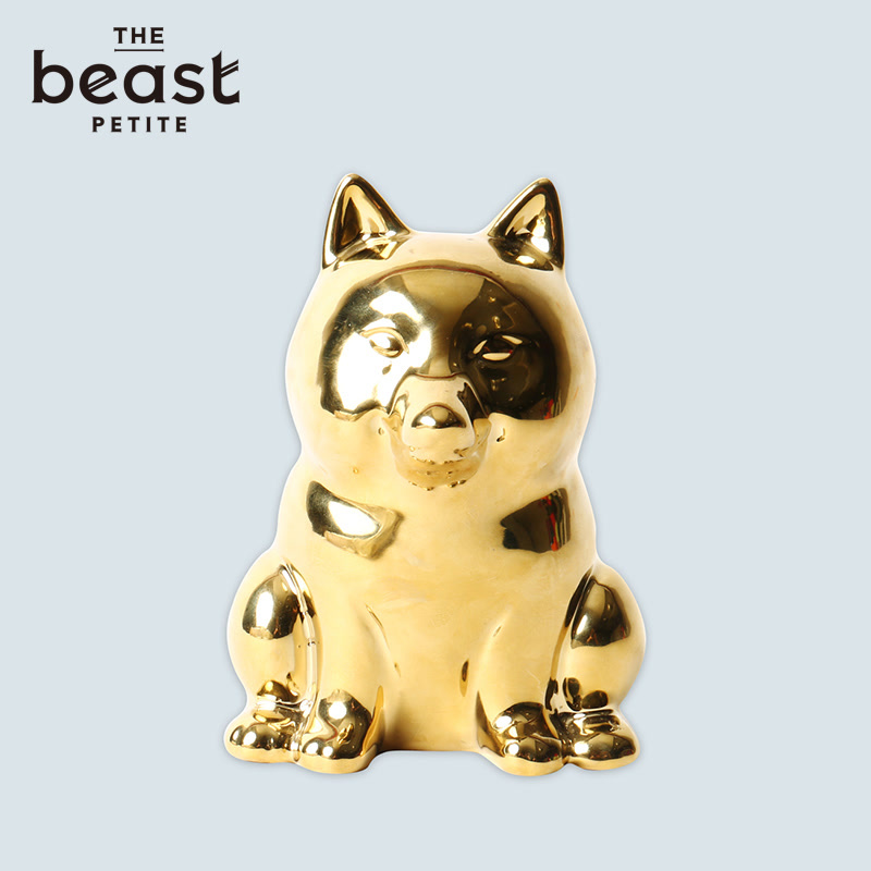 THE BEAST/野兽派 金色小柴犬储蓄罐 憨厚可爱桌面饰品