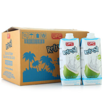 泰国原装进口 UFC 100%天然椰子水果汁饮料500ml*12瓶 整箱
