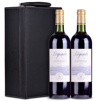 法国进口红酒 拉菲（LAFITE）传奇波尔多干红葡萄酒 双支礼盒装带酒具 750ml*2瓶