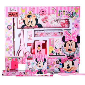 迪士尼（Disney）DM6049-5B 小学生文具礼盒女/儿童学习用品7件套时尚礼包粉色