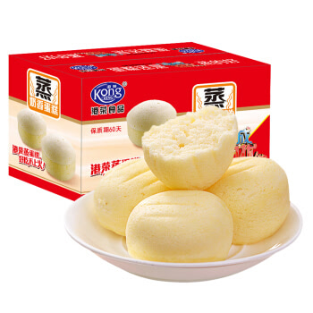 港荣蒸蛋糕 饼干蛋糕 手撕口袋吐司面包 营养早餐食品 休闲零食小吃 奶香900g