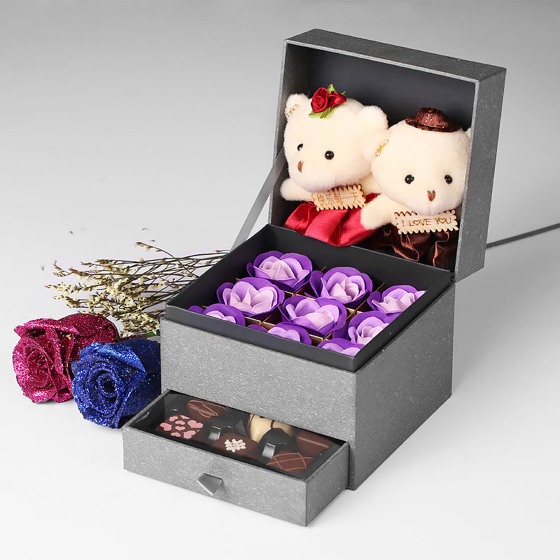 巧罗节日礼盒玫瑰之恋纯可可脂巧克力礼盒