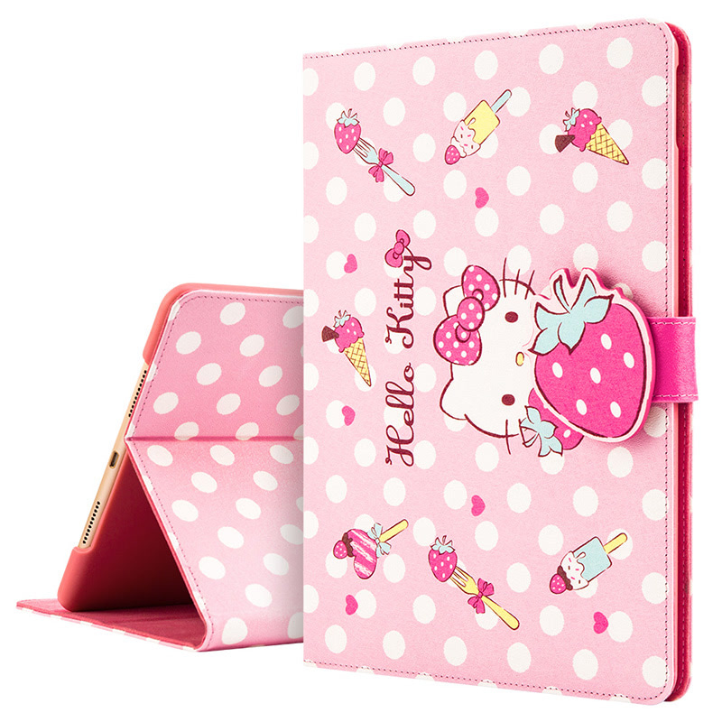 Hello Kitty 苹果iPad mini4保护套/壳卡通防摔休眠支架搭扣皮套