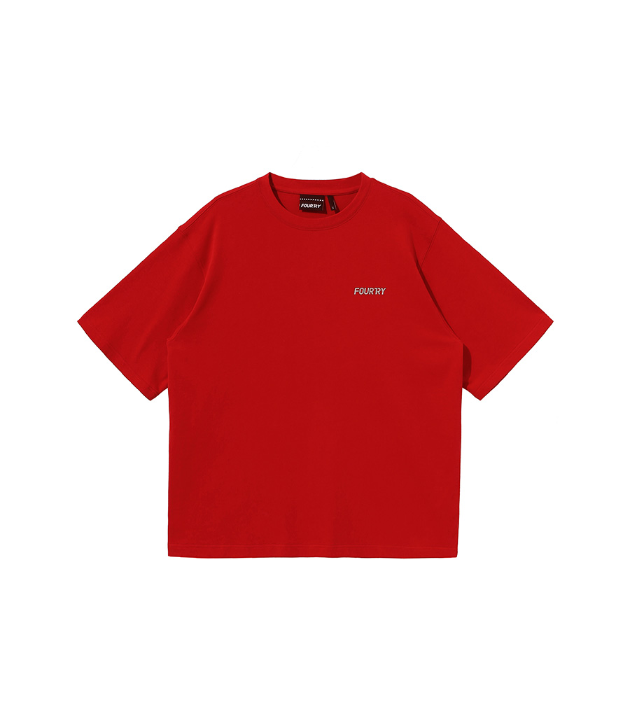 FOURTRY砖红色简约小logo T恤 21SS01RE24X