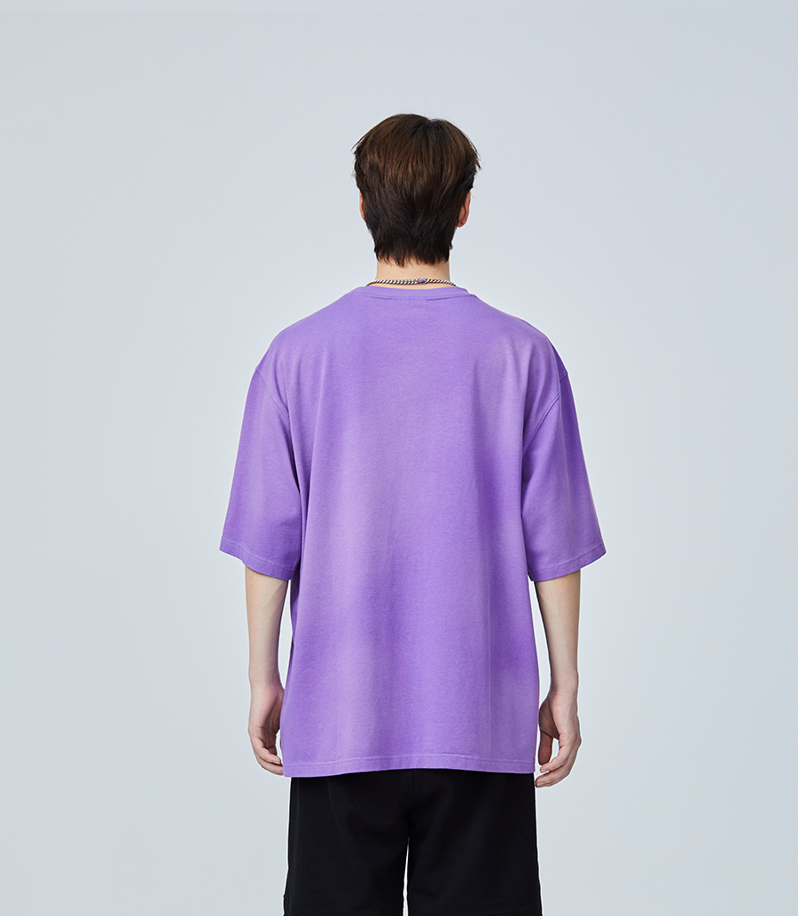 内购-FOURTRY紫色晕染反光logo T恤 21SS01PU29X
