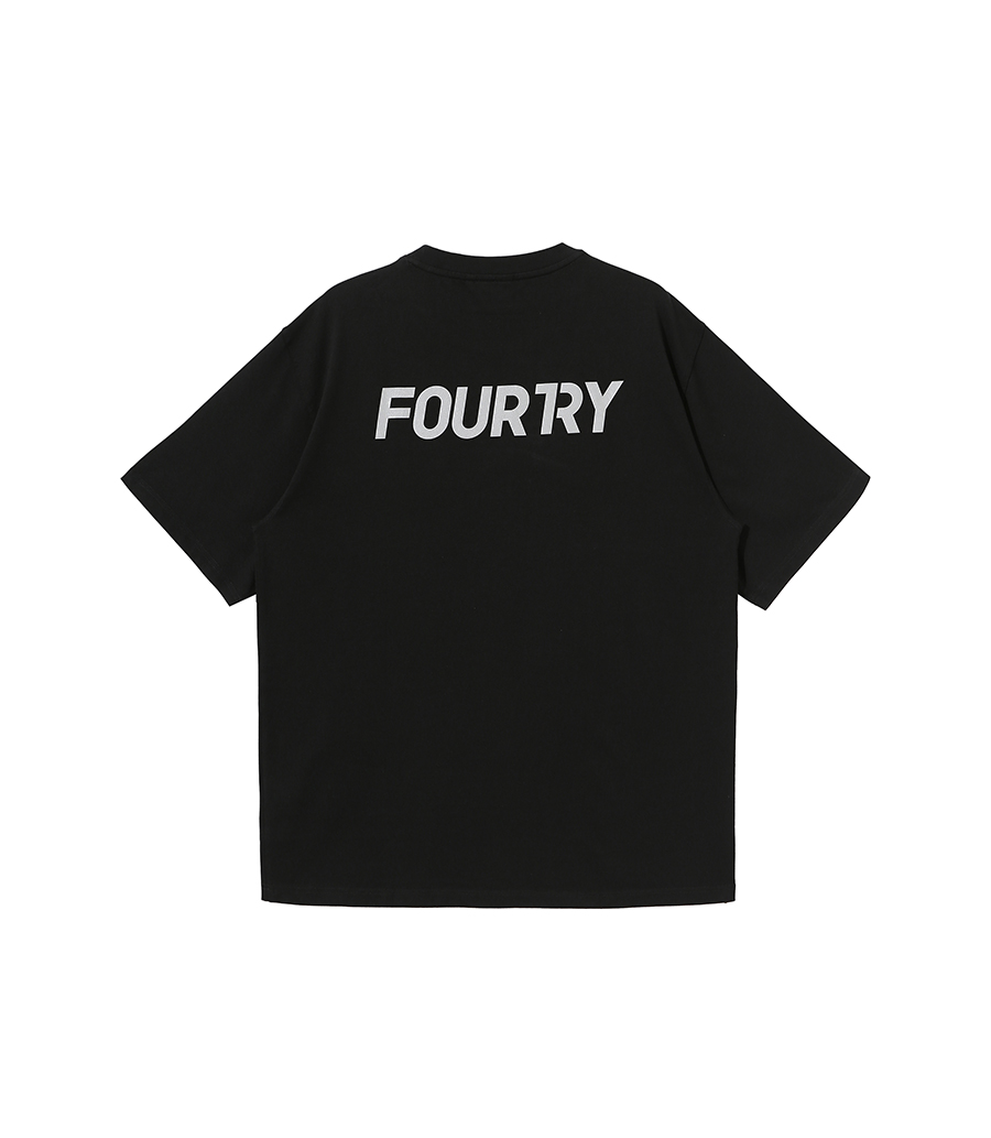 内购-FOURTRY黑色反光背后LOGO T恤 21SS01BK50X
